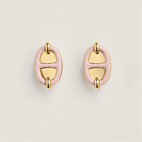 hermes mini maillon earrings